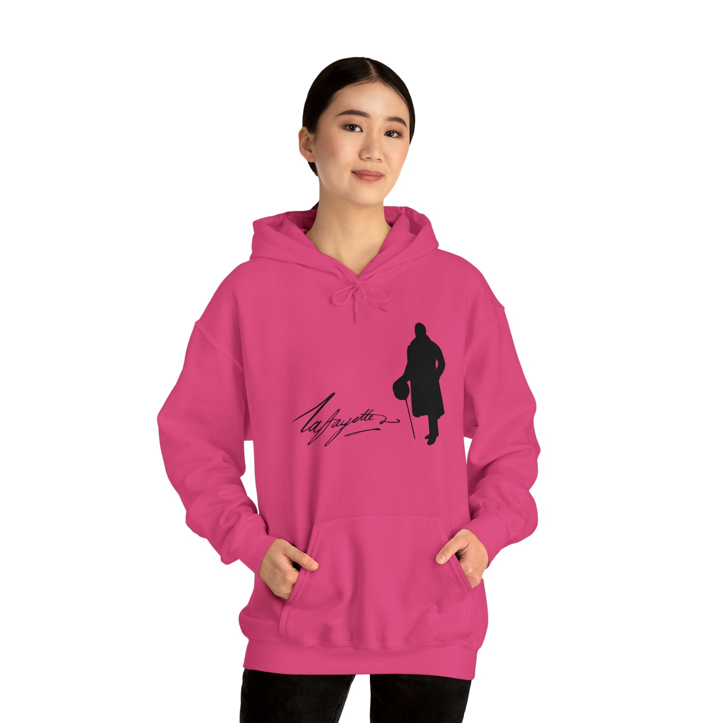 Lafayette Silhouette Signature Unisex Heavy Blend Hooded Sweatshirt - One-sided, No quote on the back