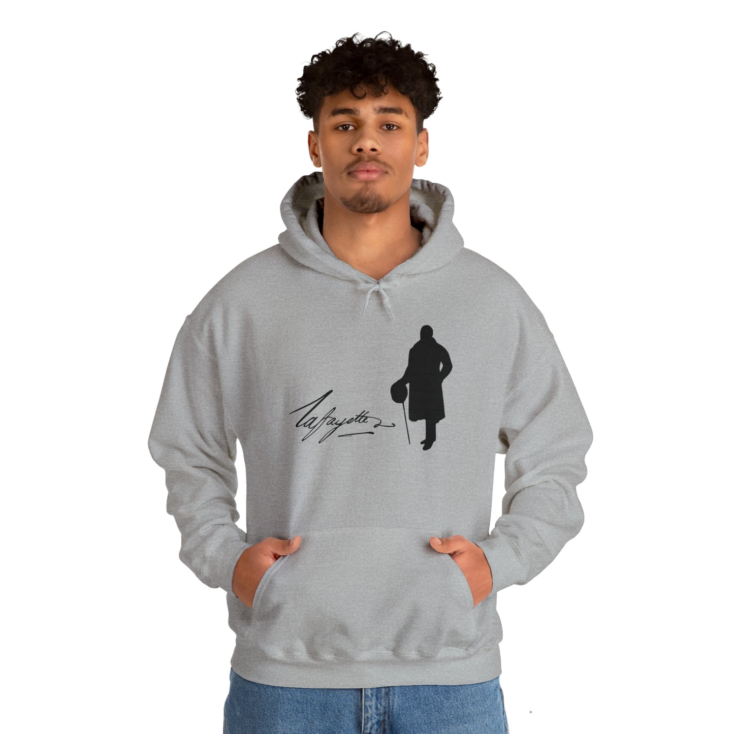 Lafayette Silhouette Signature Unisex Heavy Blend Hooded Sweatshirt - One-sided, No quote on the back