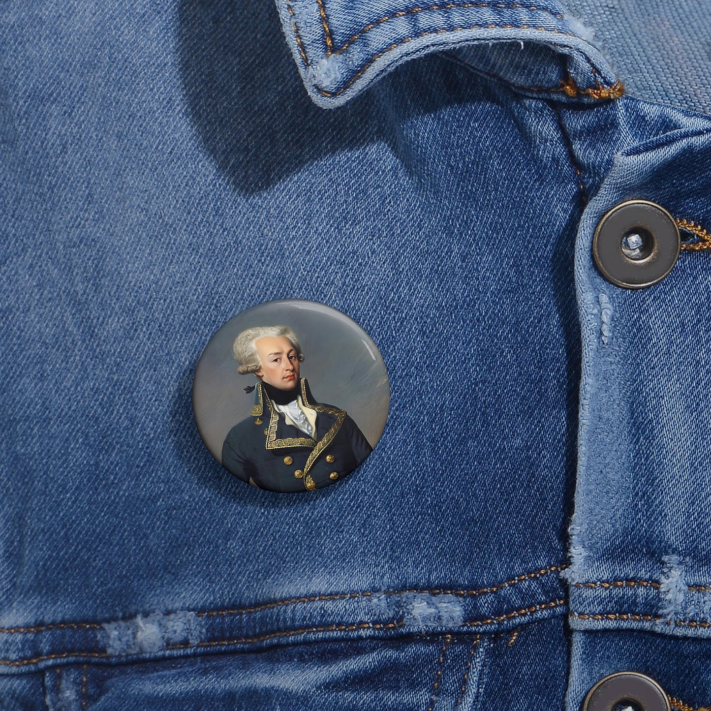 Marquis de Lafayette Button - Classic Portrait of Lafayette