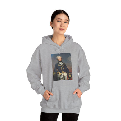 Two-Sided Marquis de Lafayette Classic Unisex Heavy Blend Hooded Sweatshirt With Quote