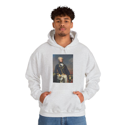 Two-Sided Marquis de Lafayette Classic Unisex Heavy Blend Hooded Sweatshirt With Quote