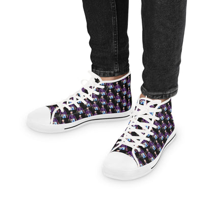 Marquis de Lafayette - Men's High Top Sneakers - Pop Art Design