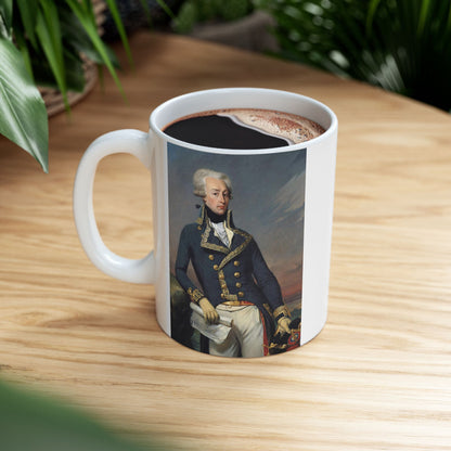 Lafayette Mug - 11oz White Ceramic - Classic Portrait Painting