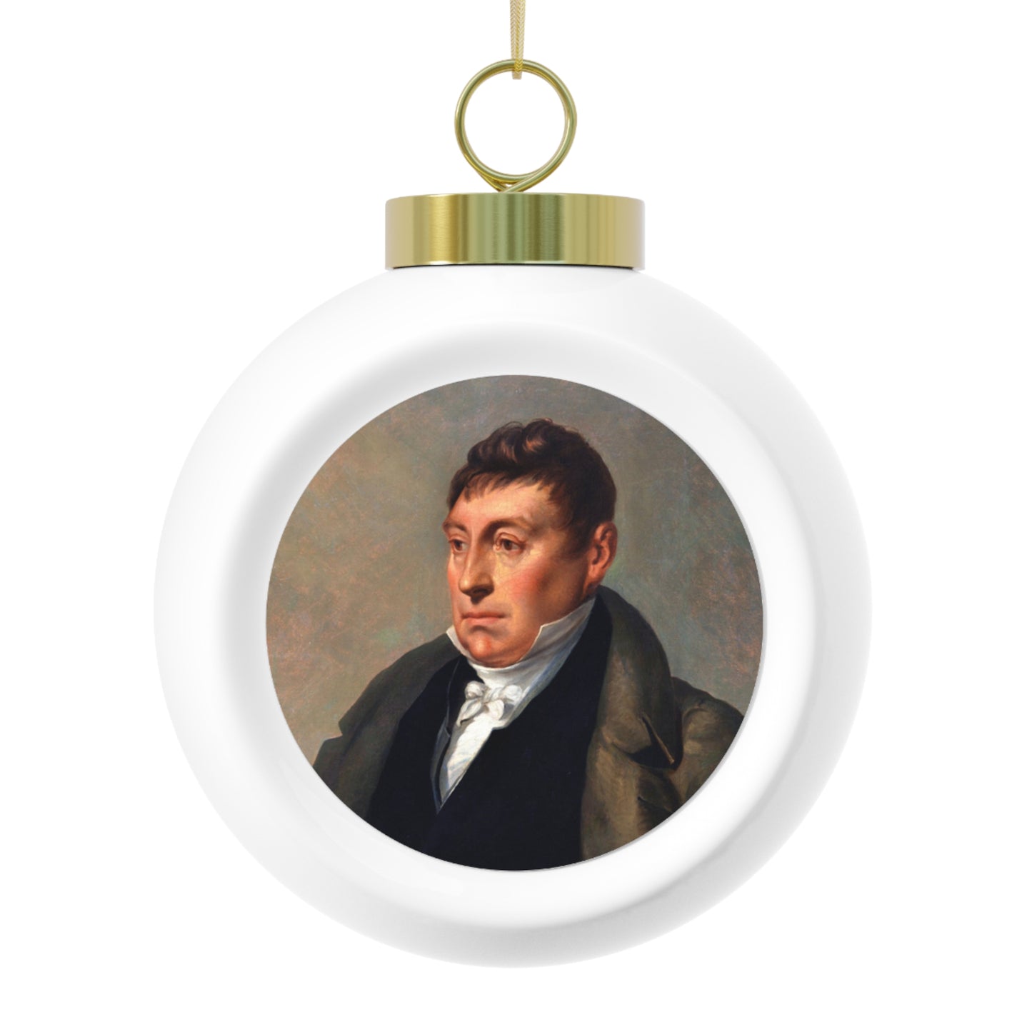 Lafayette Christmas Ball Ornament - Marquis de Lafayette 1820's Portrait