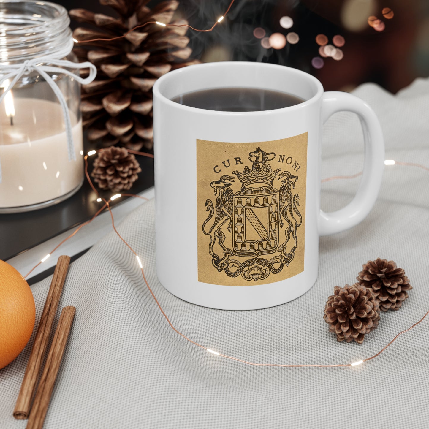 Lafayette Coat of Arms Cur Non Mug - 11oz White Ceramic