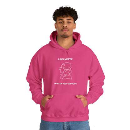 Marquis de Lafayette Classic Unisex Heavy Blend Hooded Sweatshirt - Line Portrait Design