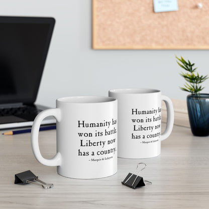 Lafayette Quote Mug Antique Letters - 11oz White Ceramic