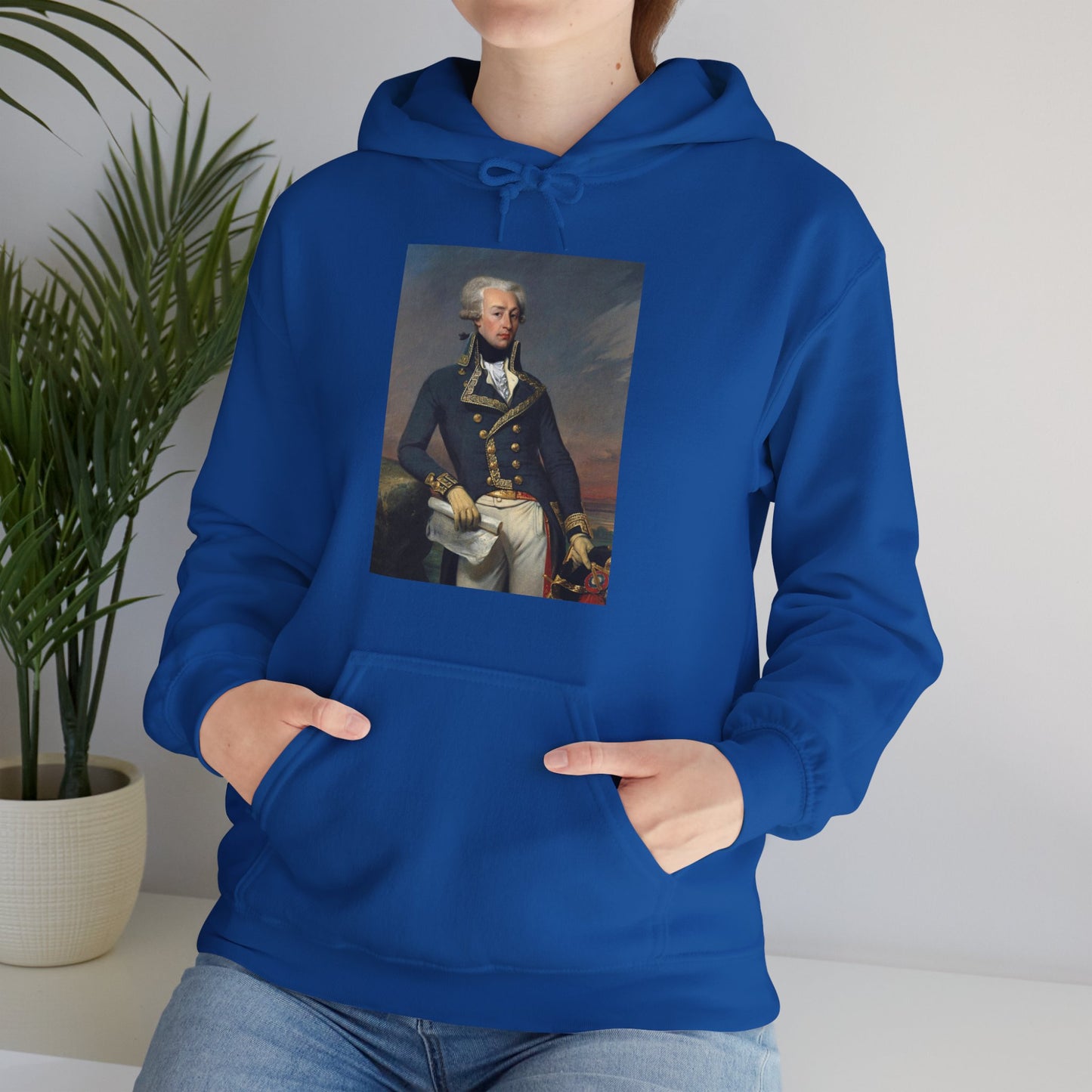 Two-Sided Marquis de Lafayette Classic Unisex Heavy Blend Hooded Sweatshirt With Quote
