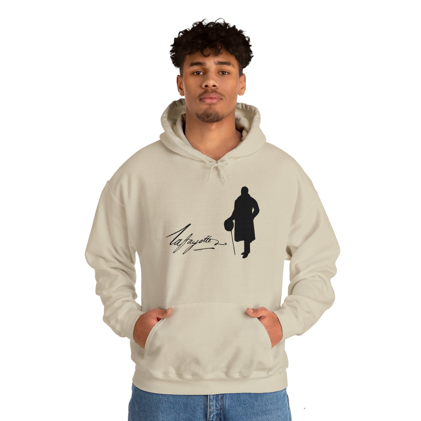 Lafayette Silhouette Signature Unisex Heavy Blend Hooded Sweatshirt - One-sided, No quote on the back