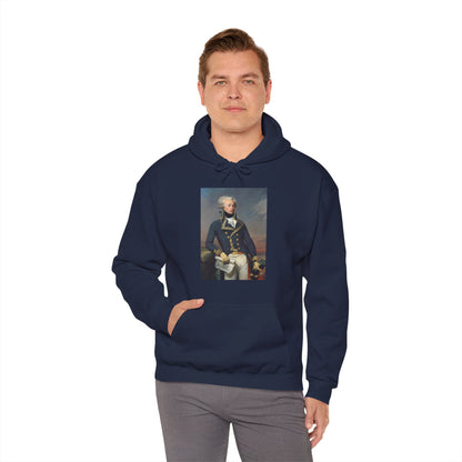 Two-Sided Marquis de Lafayette Classic Unisex Heavy Blend Hooded Sweatshirt With Quote