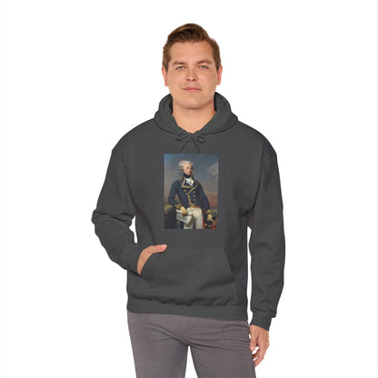 Two-Sided Marquis de Lafayette Classic Unisex Heavy Blend Hooded Sweatshirt With Quote
