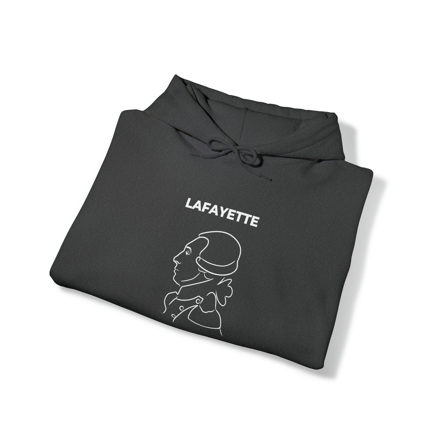 Marquis de Lafayette Classic Unisex Heavy Blend Hooded Sweatshirt - Line Portrait Design