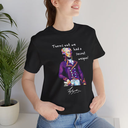 Marquis de Lafayette Unisex Tee - Turns out we had a secret weapon, pop art design