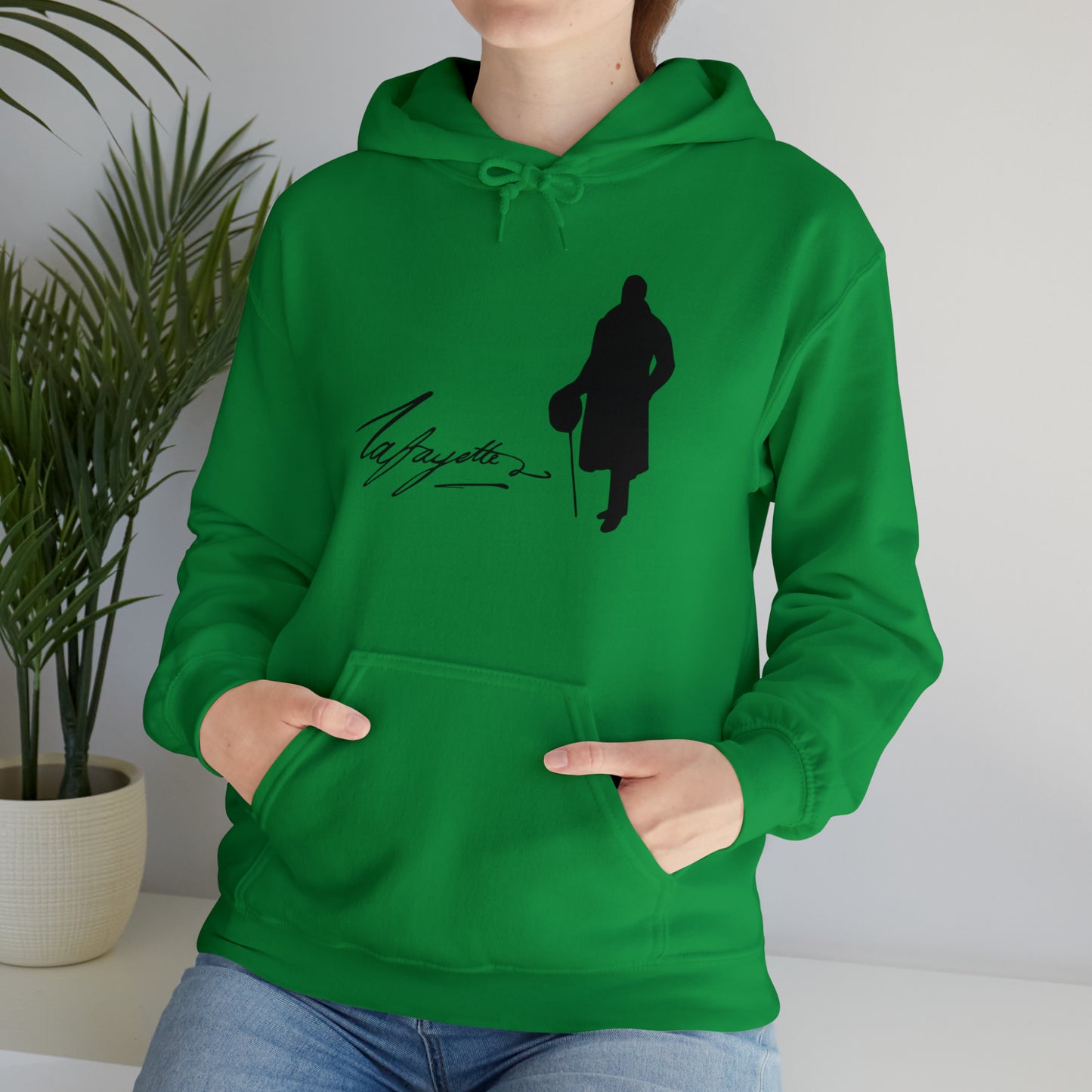 Lafayette Silhouette Signature Unisex Heavy Blend Hooded Sweatshirt - One-sided, No quote on the back