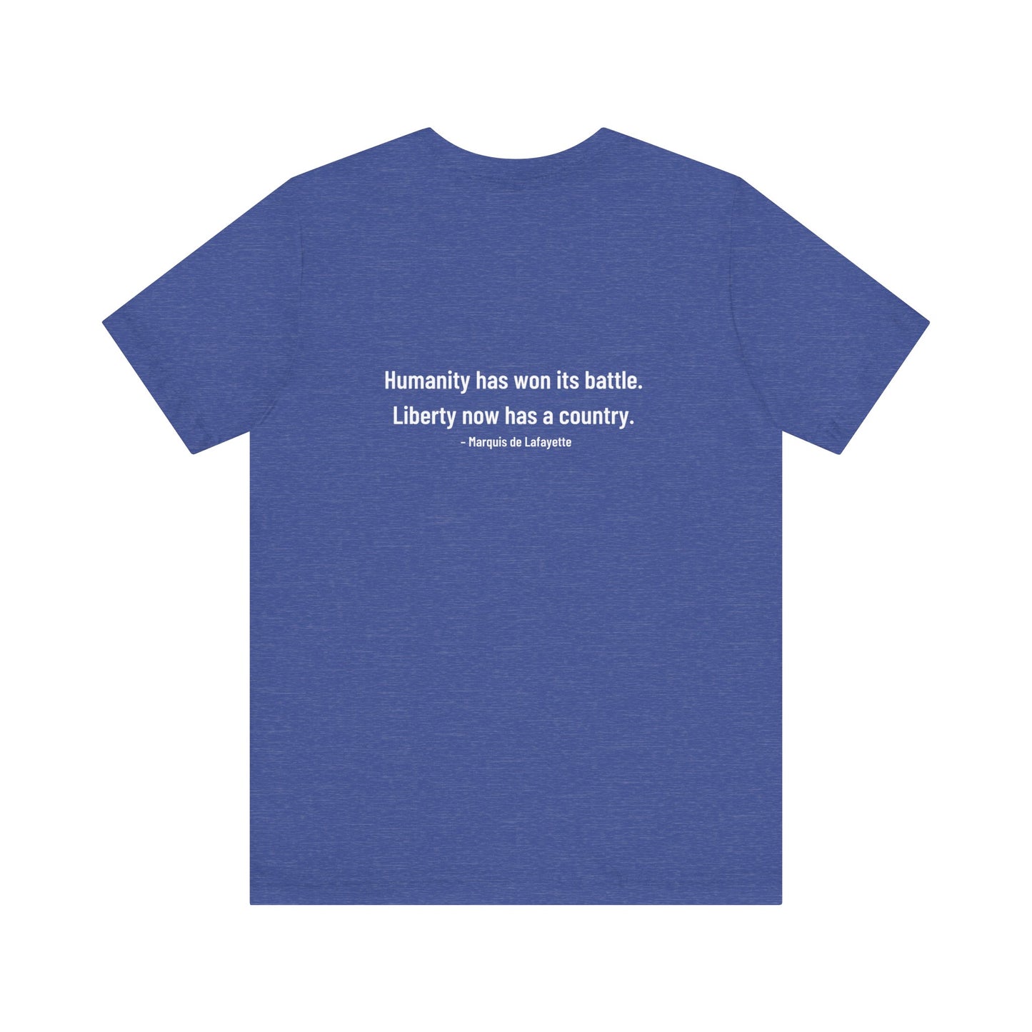 Marquis de Lafayette Silhouette Signature Unisex Jersey Short Sleeve Tee - With Lafayette Quote