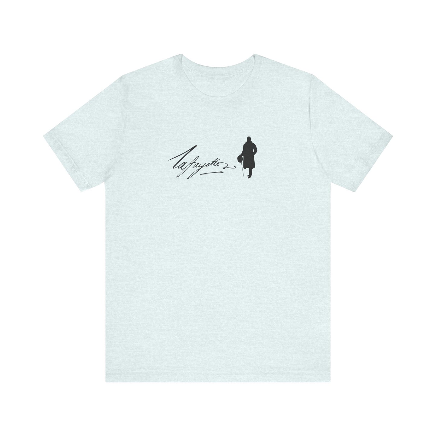 Marquis de Lafayette Silhouette Signature Unisex Jersey Short Sleeve Tee - With Lafayette Quote