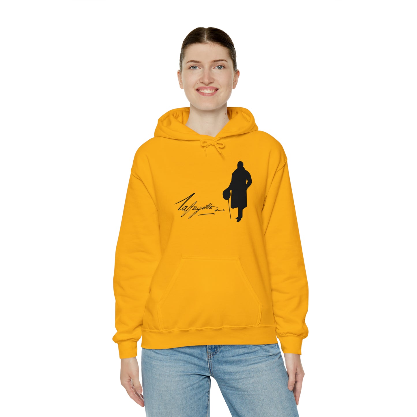 Lafayette Silhouette Signature Unisex Heavy Blend Hooded Sweatshirt - One-sided, No quote on the back