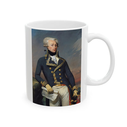 Lafayette Portrait Ceramic Mug — Vive Lafayette 11oz Coffee Cup