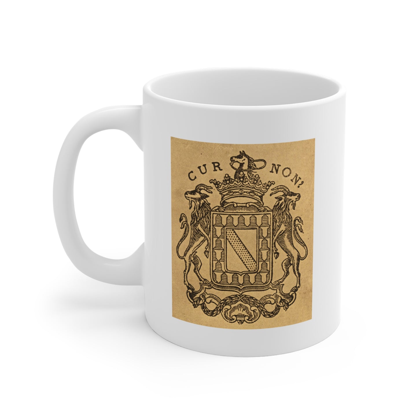 Lafayette Coat of Arms Cur Non Mug - 11oz White Ceramic