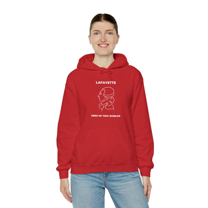 Marquis de Lafayette Classic Unisex Heavy Blend Hooded Sweatshirt - Line Portrait Design