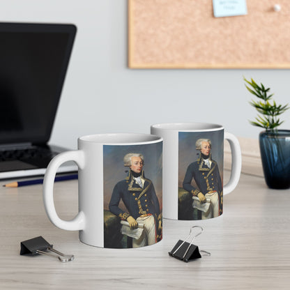 Lafayette Portrait Ceramic Mug — Vive Lafayette 11oz Coffee Cup