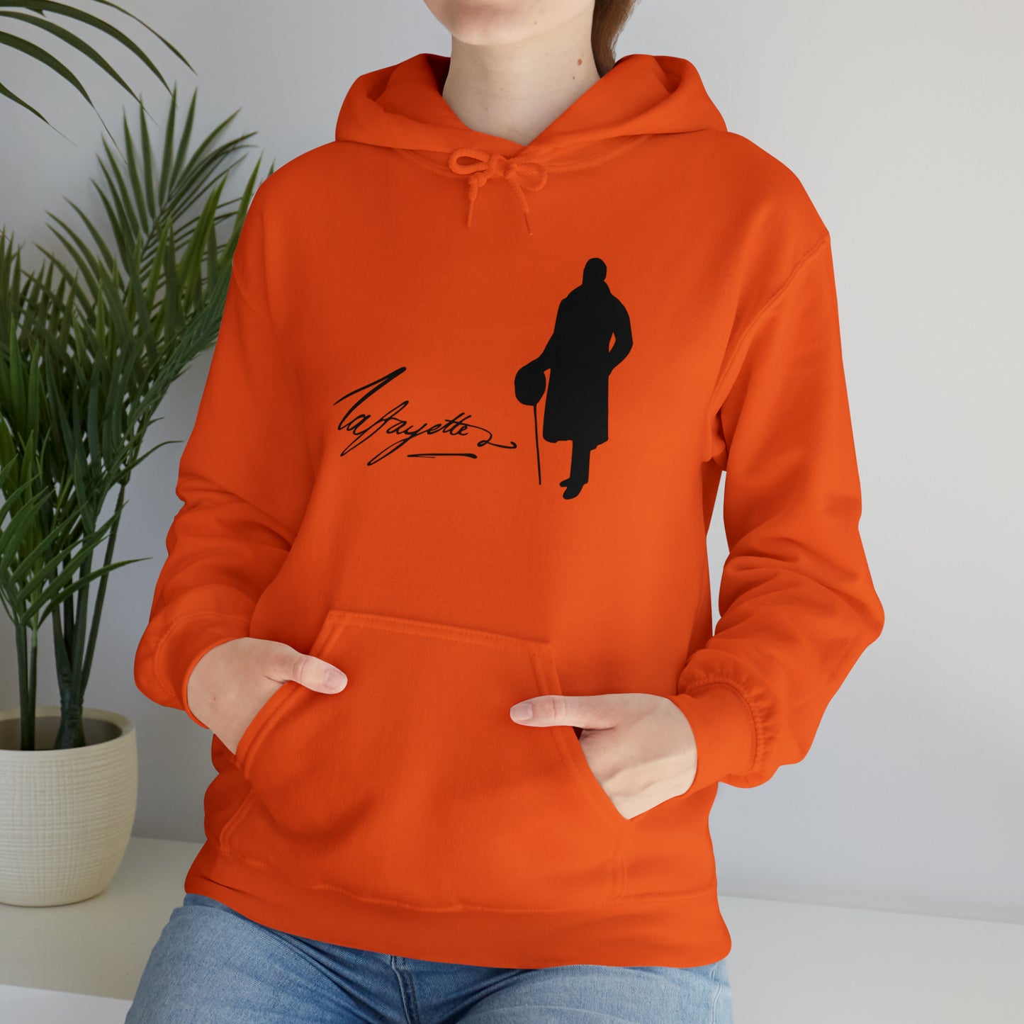 Lafayette Silhouette Signature Unisex Heavy Blend Hooded Sweatshirt - One-sided, No quote on the back