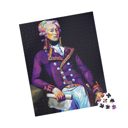 500-piece puzzle of the Marquis de Lafayette in pop art style (16"x20", 520 pieces)