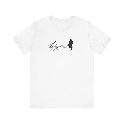 Marquis de Lafayette Silhouette Signature Unisex Jersey Short Sleeve Tee - With Lafayette Quote