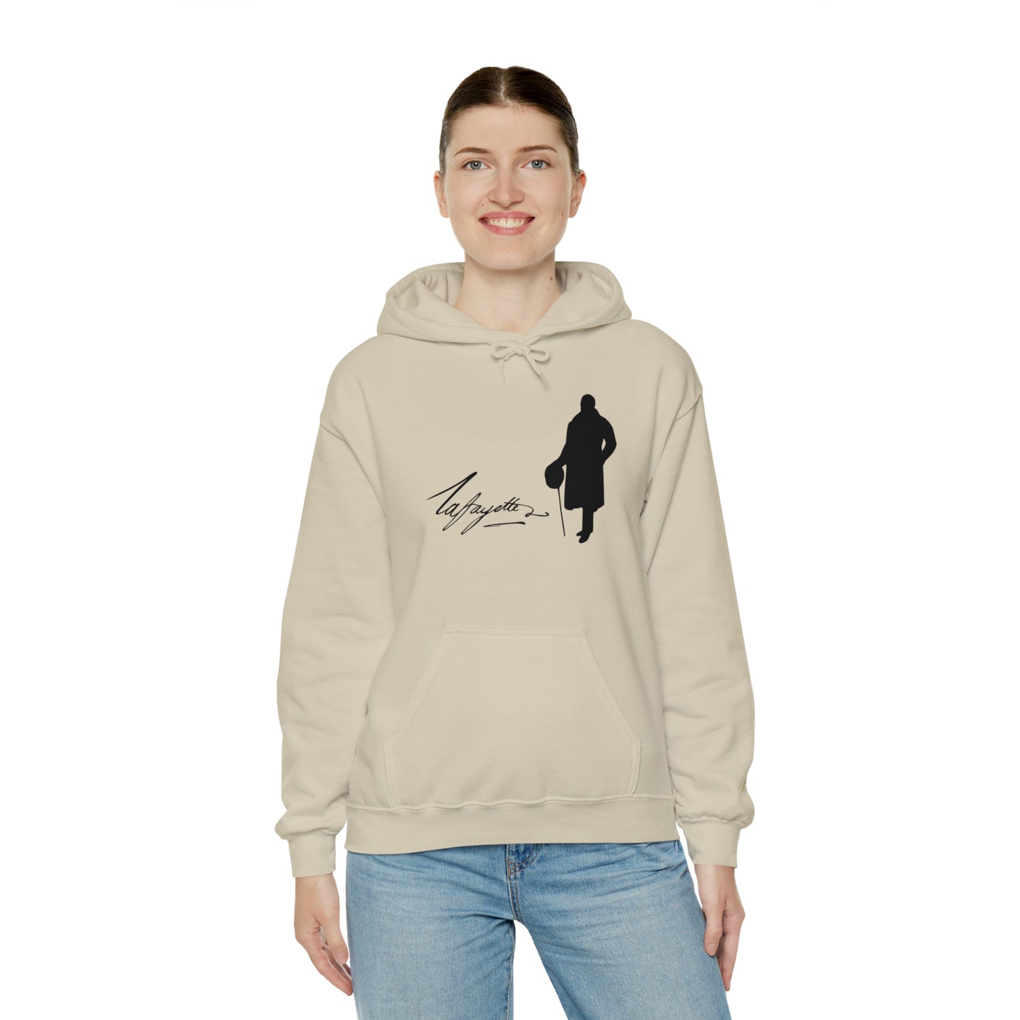 Lafayette Silhouette Signature Unisex Heavy Blend Hooded Sweatshirt - One-sided, No quote on the back