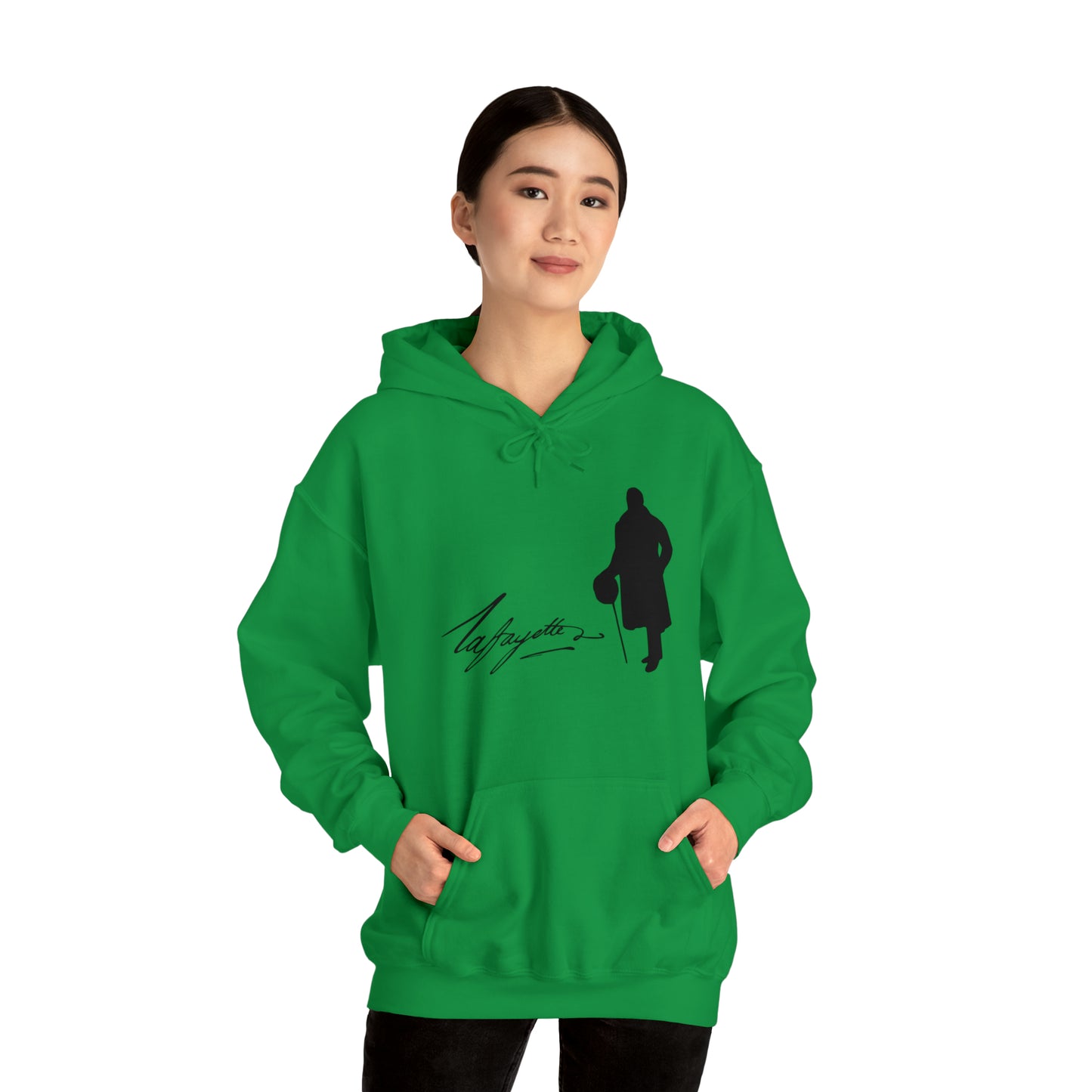 Lafayette Silhouette Signature Unisex Heavy Blend Hooded Sweatshirt - One-sided, No quote on the back