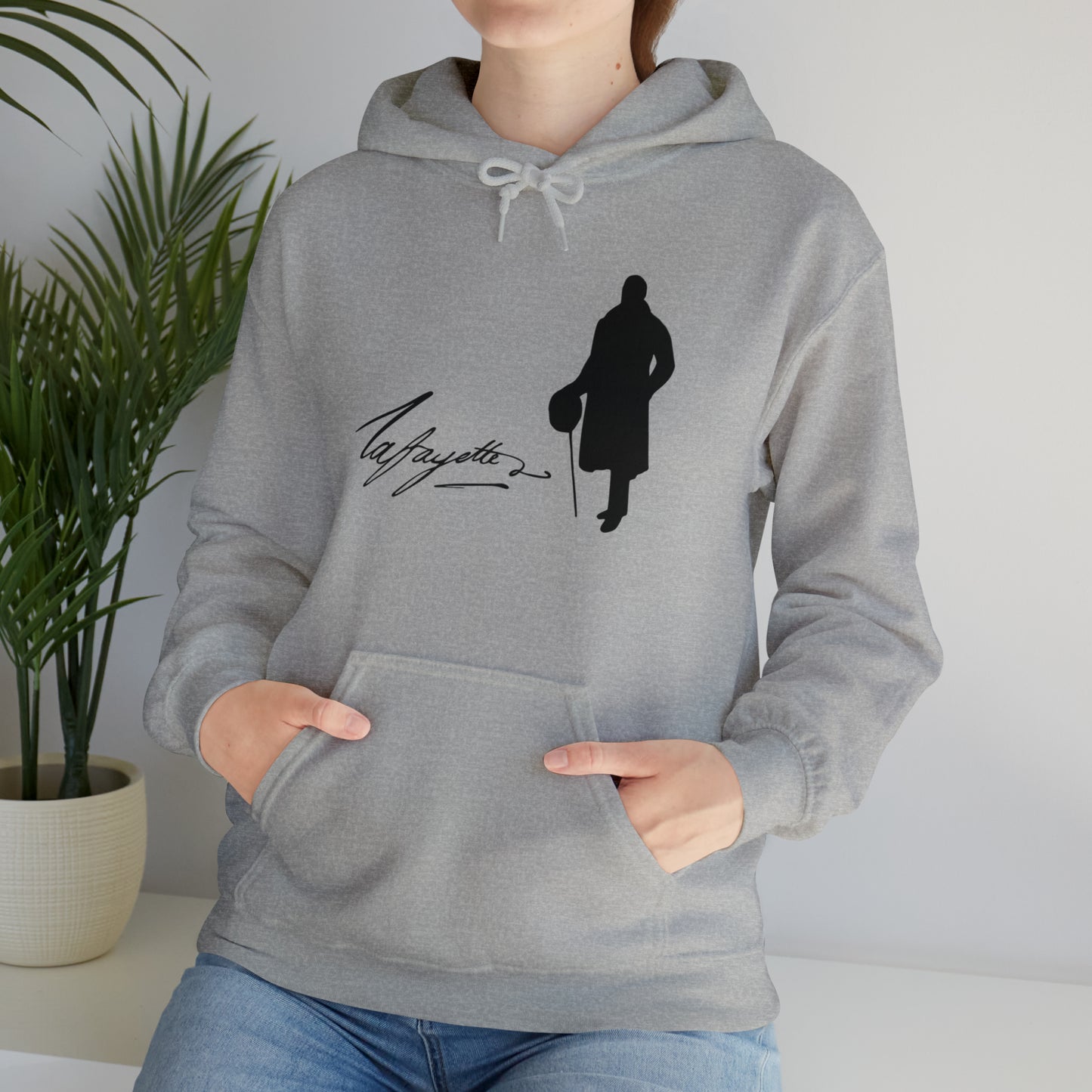 Lafayette Silhouette Signature Unisex Heavy Blend Hooded Sweatshirt - One-sided, No quote on the back