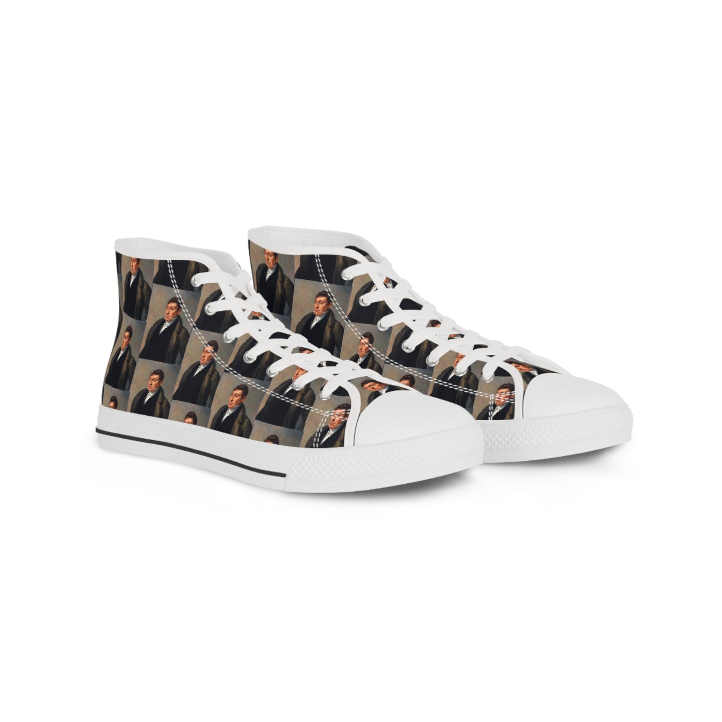 Marquis de Lafayette - Men's High Top Sneakers - 1820 Design