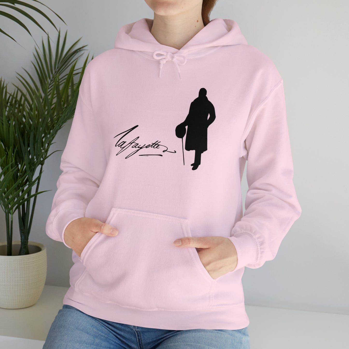 Lafayette Silhouette Signature Unisex Heavy Blend Hooded Sweatshirt - One-sided, No quote on the back