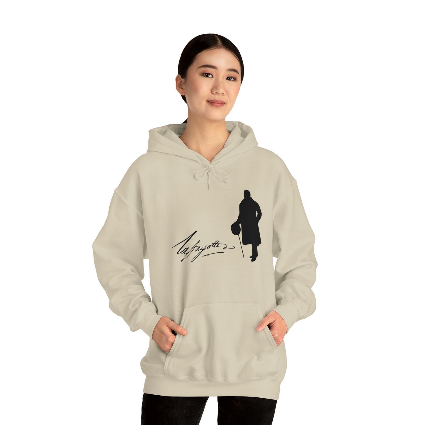 Lafayette Silhouette Signature Unisex Heavy Blend Hooded Sweatshirt - One-sided, No quote on the back