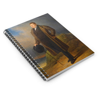 Lafayette1820's full-length Portrait Spiral Notebook - 6"x 8" lined-page notebook