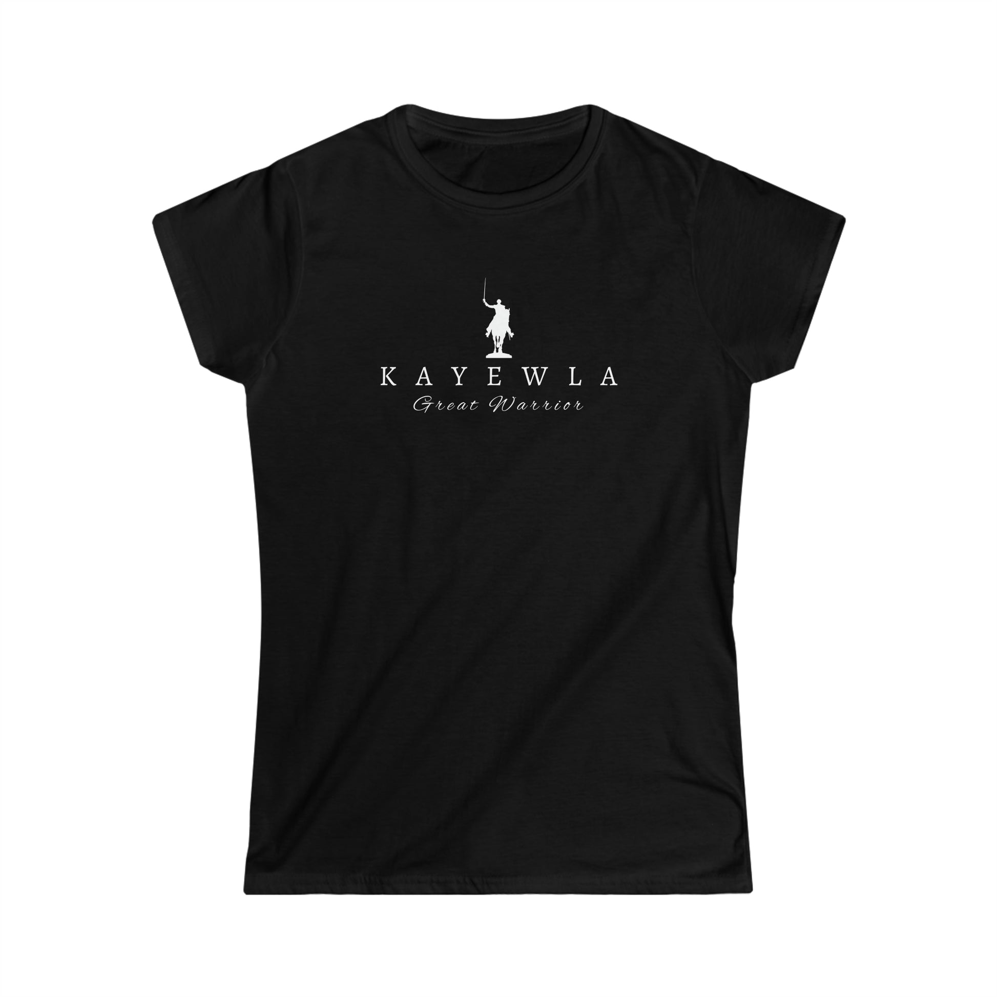 Lafayette Kayewla T-shirt Marquis de Lafayette on horseback on a tshirt with Kayewla name and Great Warrior written below