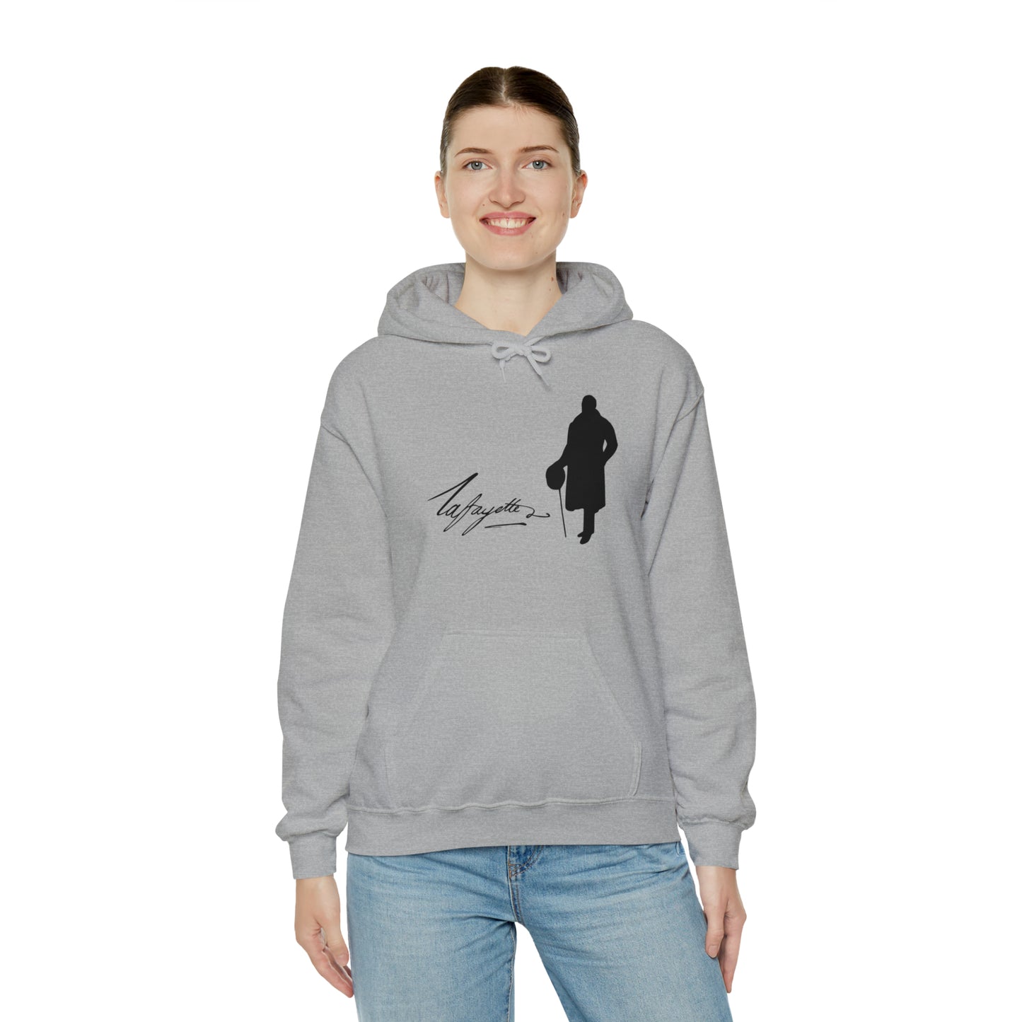 Lafayette Silhouette Signature Unisex Heavy Blend Hooded Sweatshirt - One-sided, No quote on the back