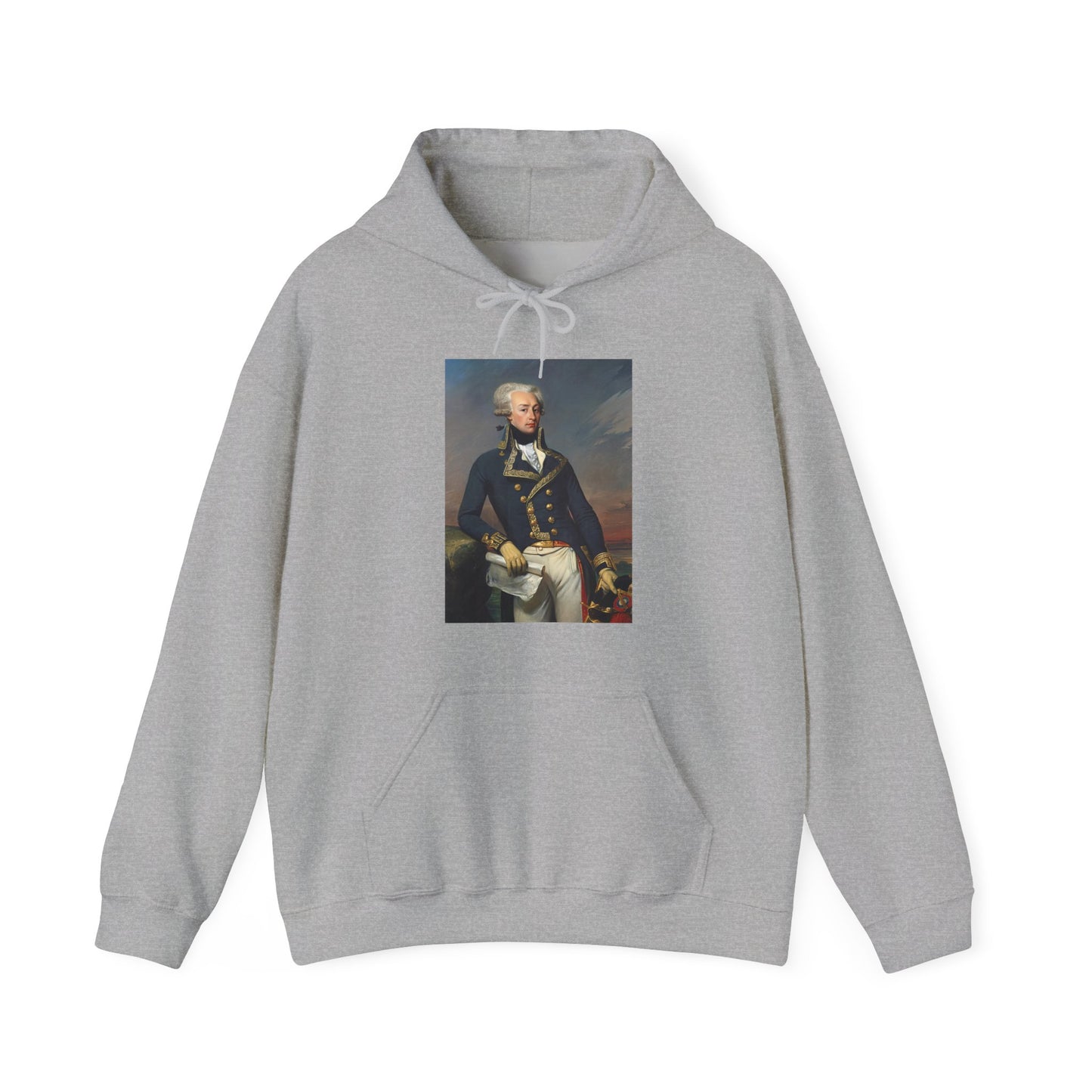 Two-Sided Marquis de Lafayette Classic Unisex Heavy Blend Hooded Sweatshirt With Quote