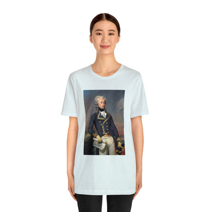 Person or people wearing Lafayette Marquis de Lafayette t-shirt with portrait painting