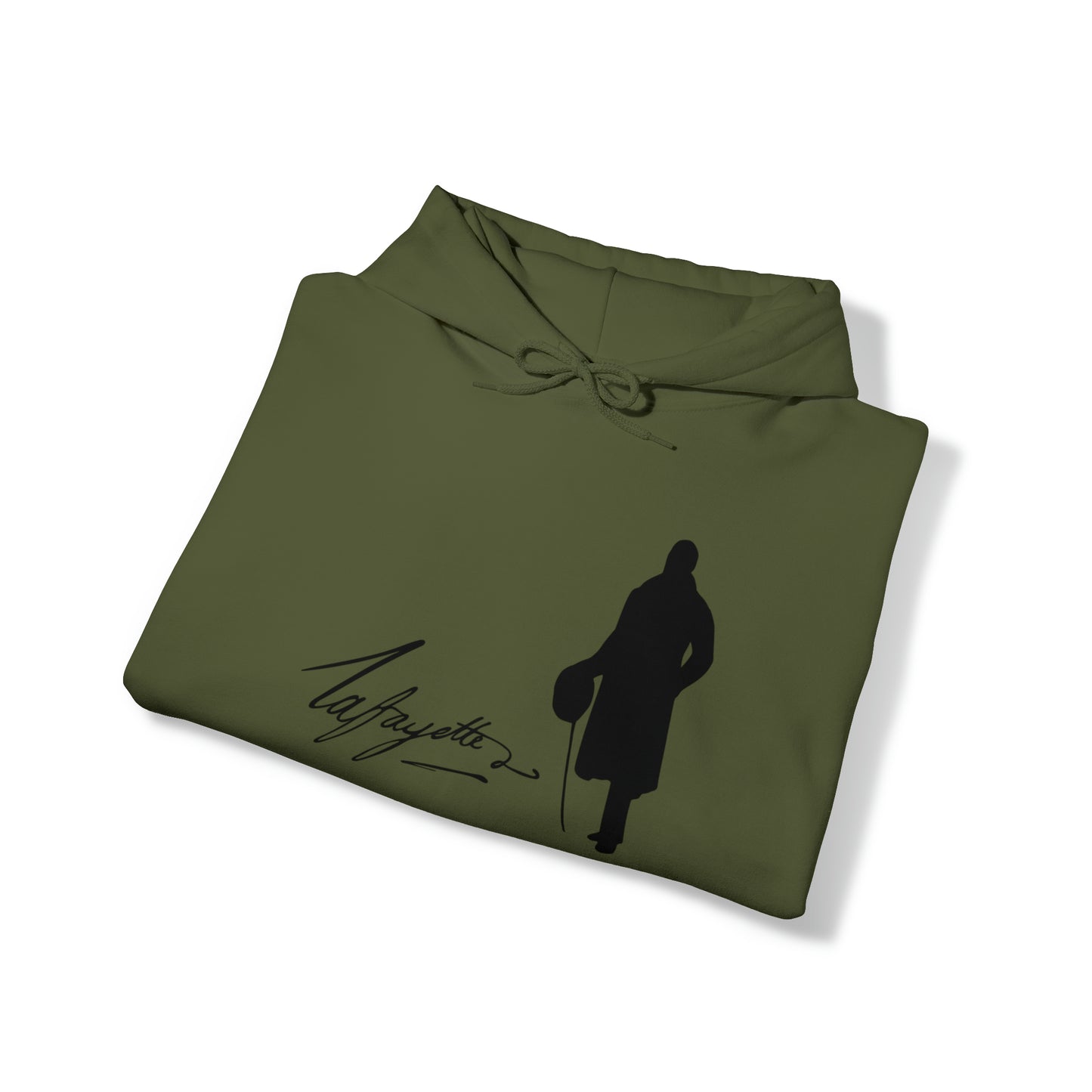 Lafayette Silhouette Signature Unisex Heavy Blend Hooded Sweatshirt - One-sided, No quote on the back