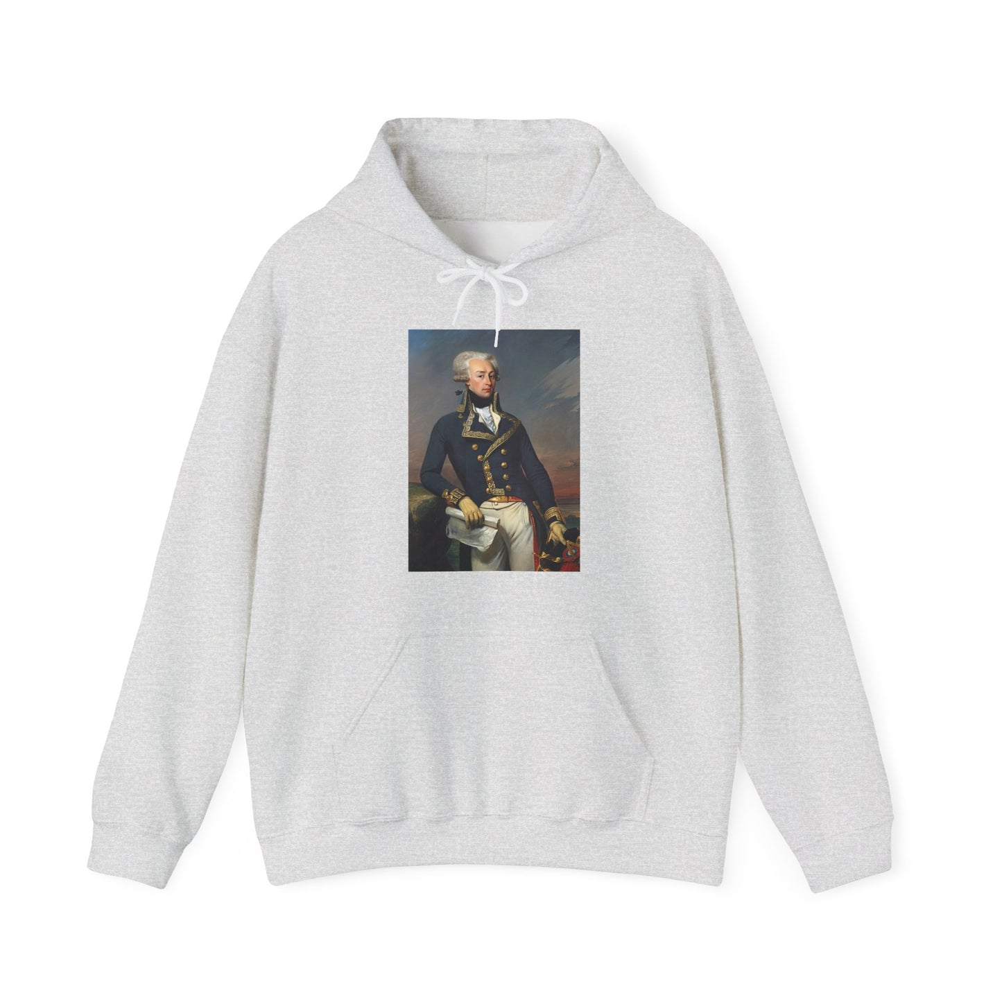 Two-Sided Marquis de Lafayette Classic Unisex Heavy Blend Hooded Sweatshirt With Quote