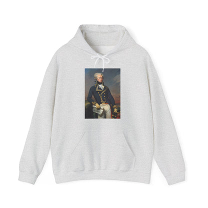 Two-Sided Marquis de Lafayette Classic Unisex Heavy Blend Hooded Sweatshirt With Quote