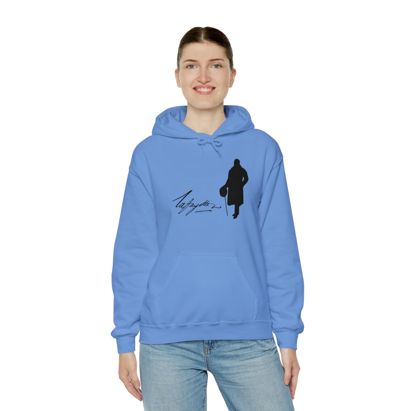 Lafayette Silhouette Signature Unisex Heavy Blend Hooded Sweatshirt - One-sided, No quote on the back