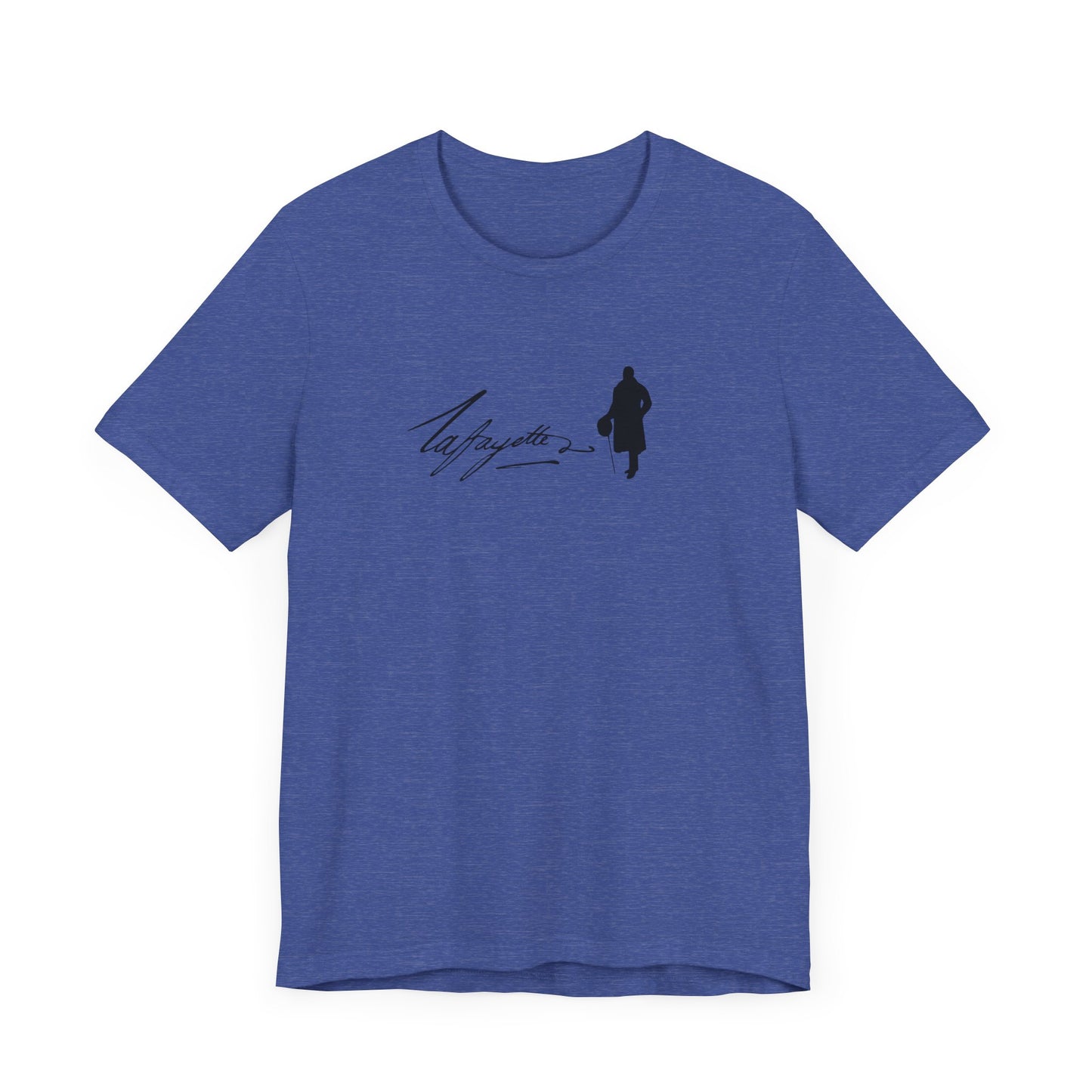 Marquis de Lafayette Silhouette Signature Unisex Jersey Short Sleeve Tee - With Lafayette Quote