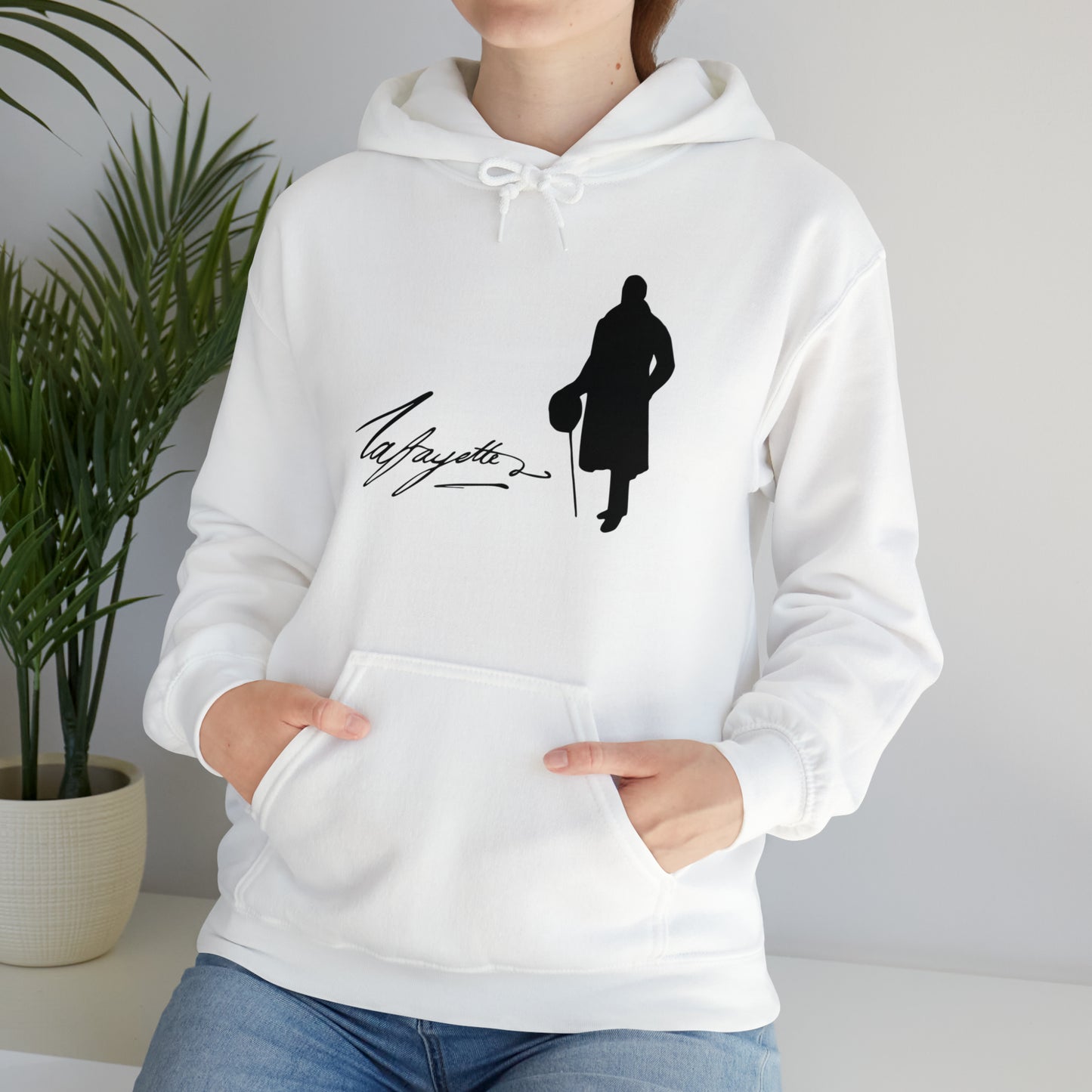 Lafayette Silhouette Signature Unisex Heavy Blend Hooded Sweatshirt - One-sided, No quote on the back