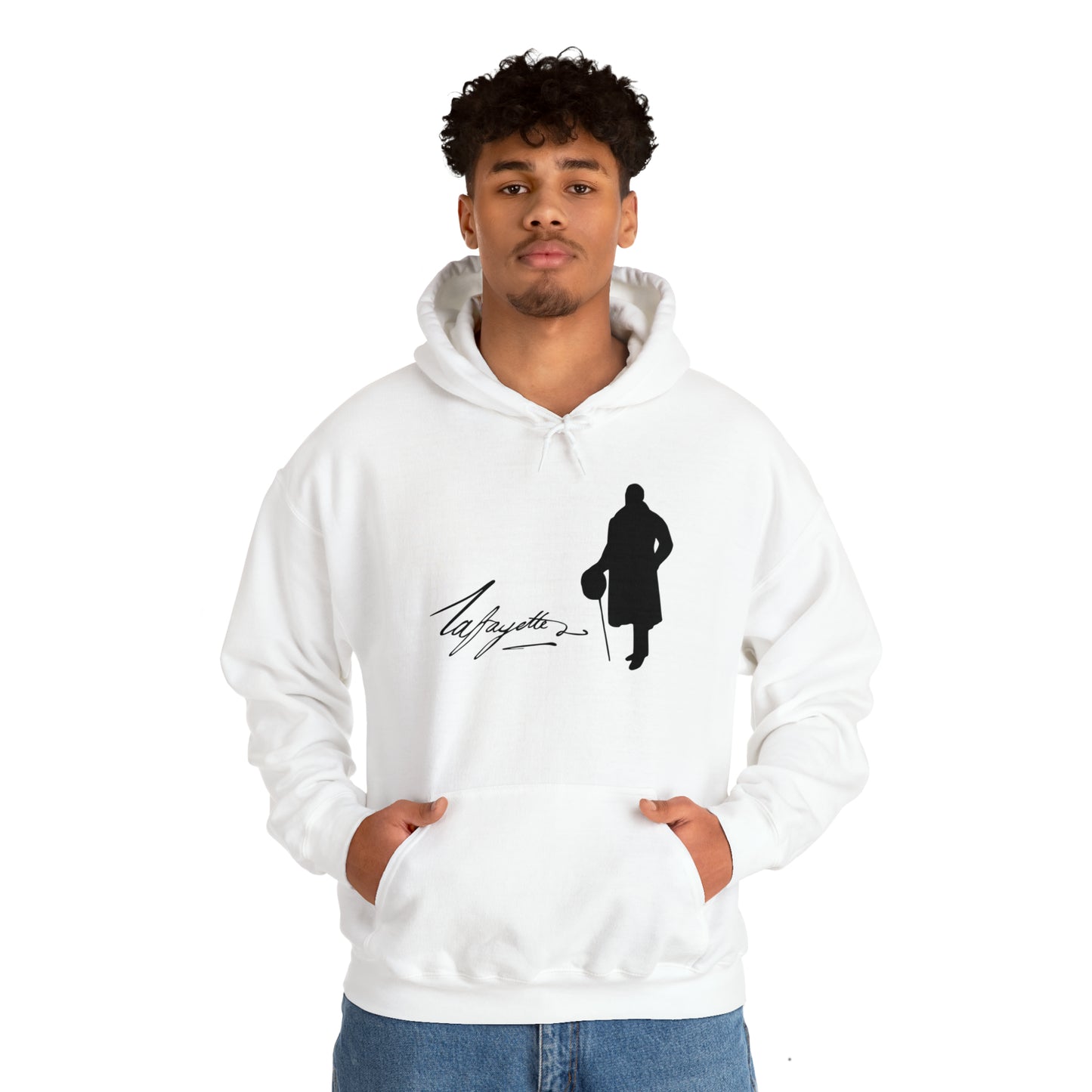 Lafayette Silhouette Signature Unisex Heavy Blend Hooded Sweatshirt - One-sided, No quote on the back