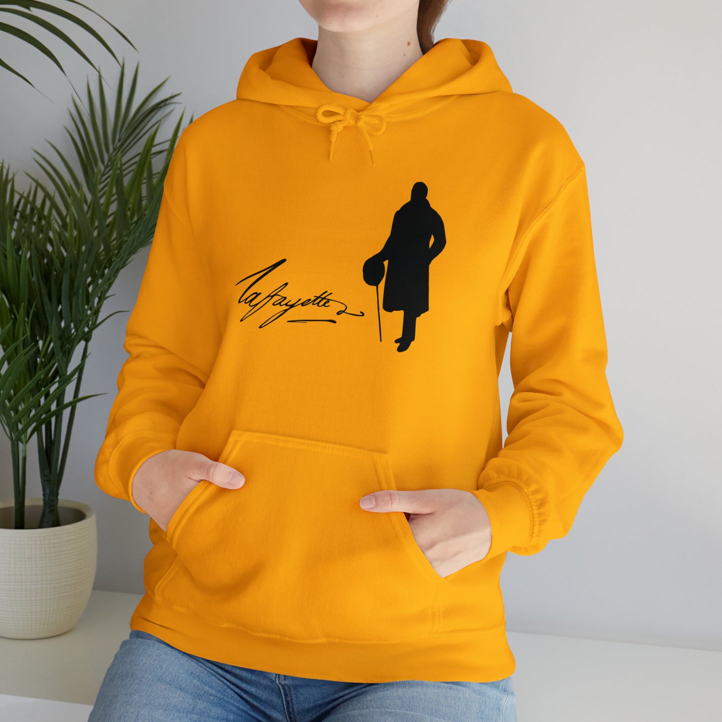 Lafayette Silhouette Signature Unisex Heavy Blend Hooded Sweatshirt - One-sided, No quote on the back