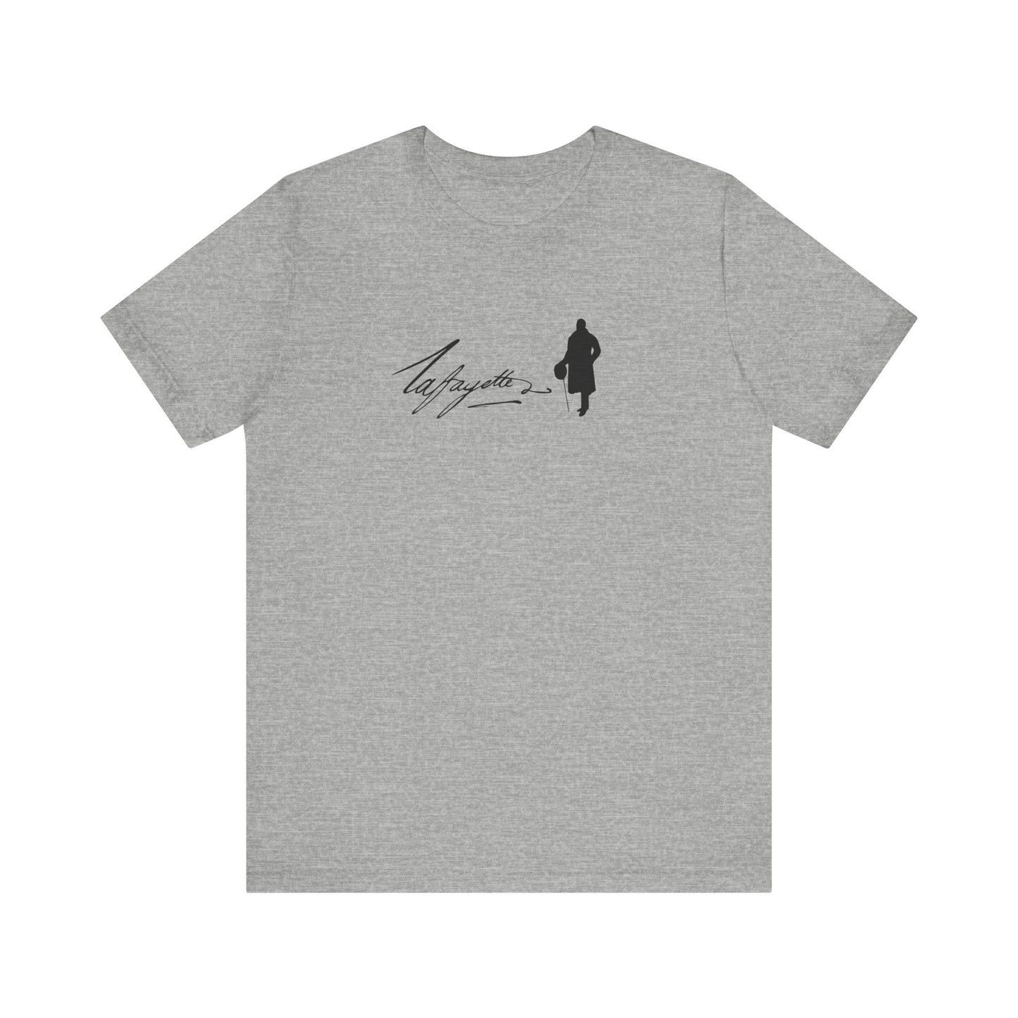 Marquis de Lafayette Silhouette Signature Unisex Jersey Short Sleeve Tee - With Lafayette Quote