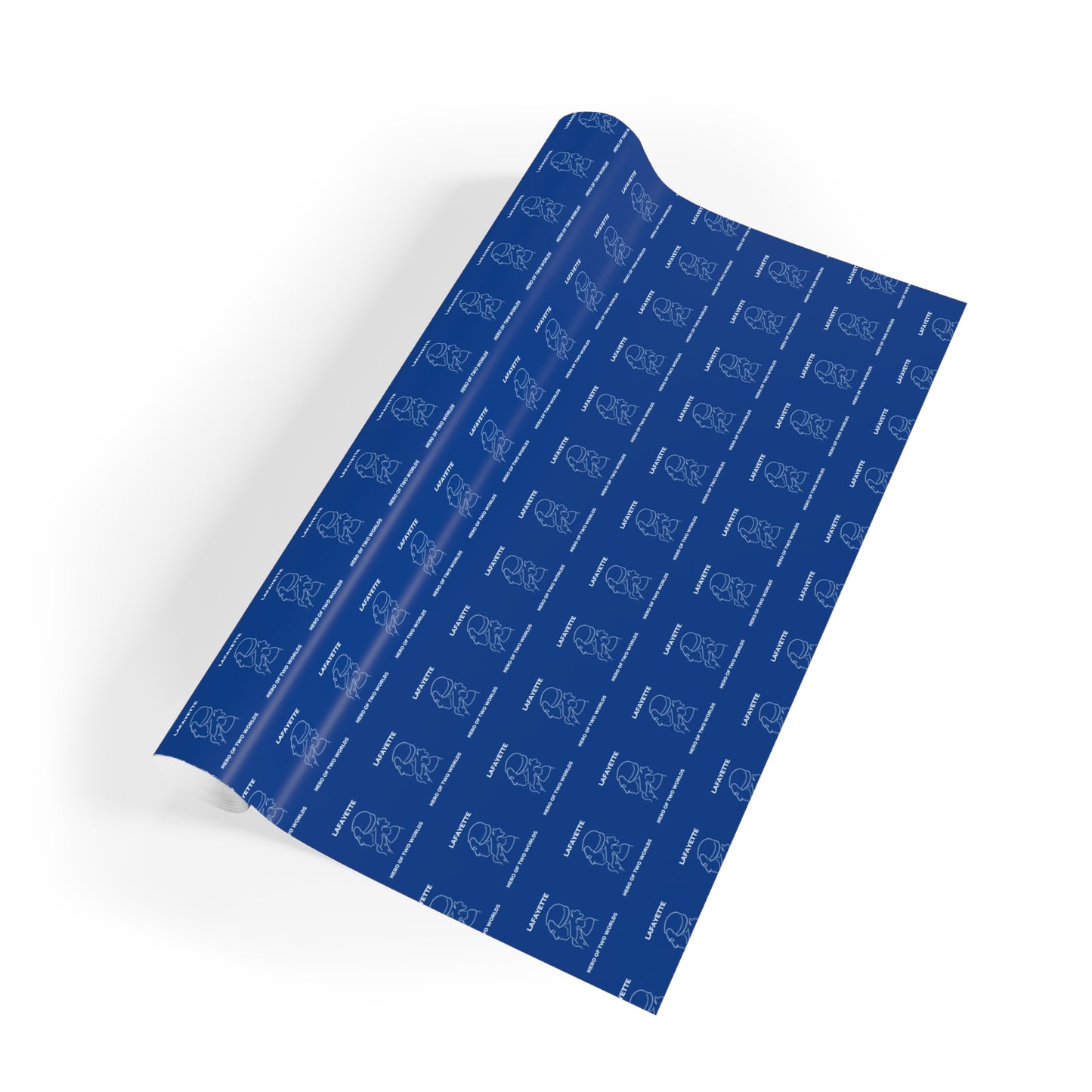 Marquis de Lafayette Wrapping Paper - Blue Line Portrait