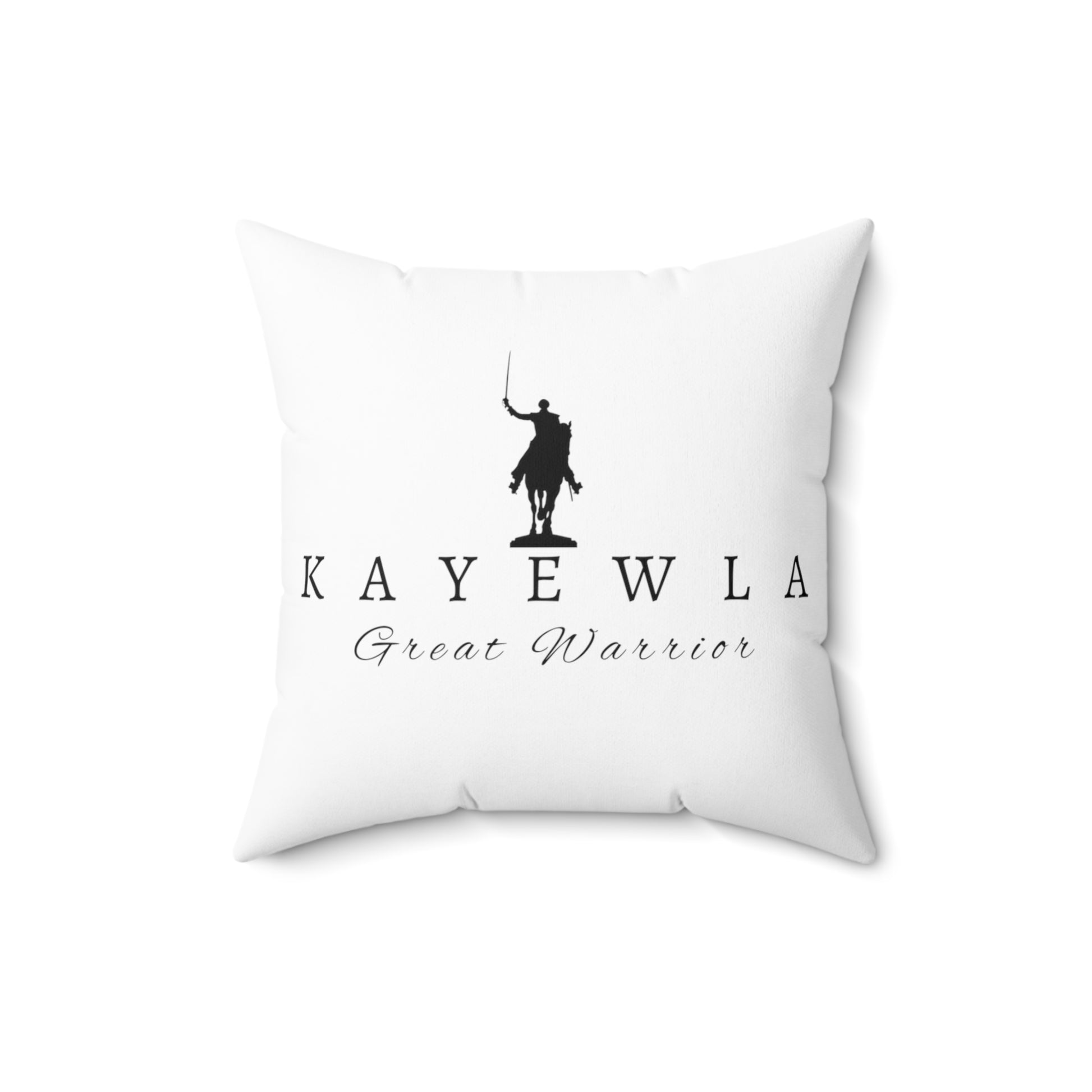 afayette Pillow with image of the Marquis de Lafayette and Kayewla name Great Warrior